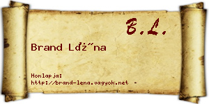 Brand Léna névjegykártya